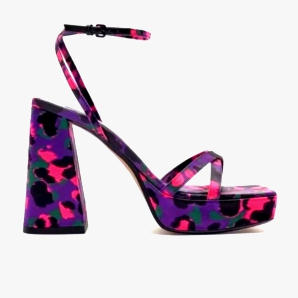 NEW! ZARA Multi-color Platform Sandals 41=10.